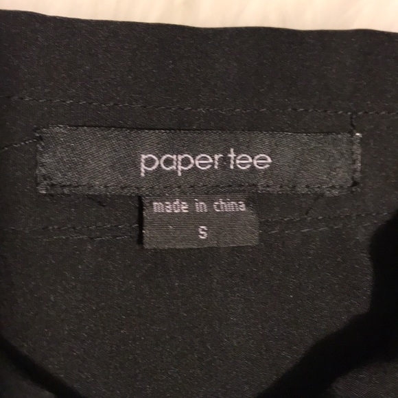 Black Button Up Crop Top - Picture 4 of 5